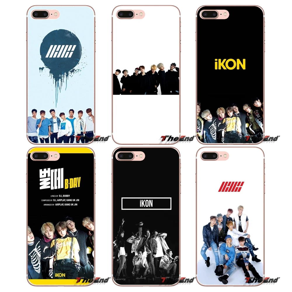 

For Apple iPhone X 4 4S 5 5S SE 5C 6 6S 7 8 Plus 6sPlus 6Plus 7plus 8plus Ikon Kpop Soft Transparent Cases Covers