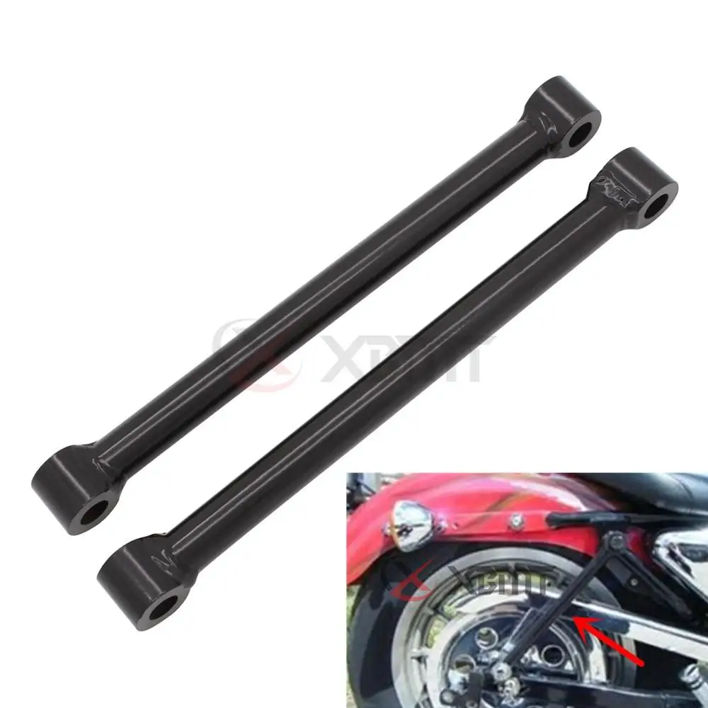 10" 25.5cm Black Motorcycle Rear Rigid Hardtail Struts Lowers 4" Kit