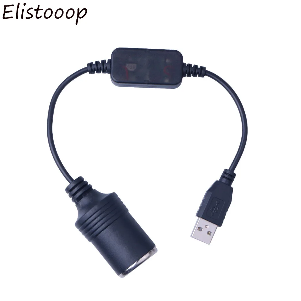 USB к прикуривателю 5 в 2A USB мужчина к гнезду 12 В 8 Вт адаптер прикуривателя конвертер