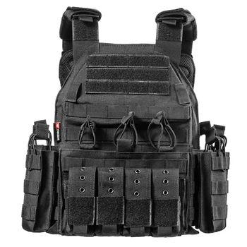 

YAKEDA Plate Carrier Tactical Vest for Outdoor Activity - Black