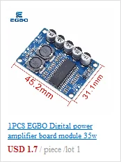 1PCS EGBO Digitales Leistungsverstärker-Modul 35W Mono-Verstärkermodul Hochleistungs-TDA8932 mit geringem Stromverbrauch – Detail 4