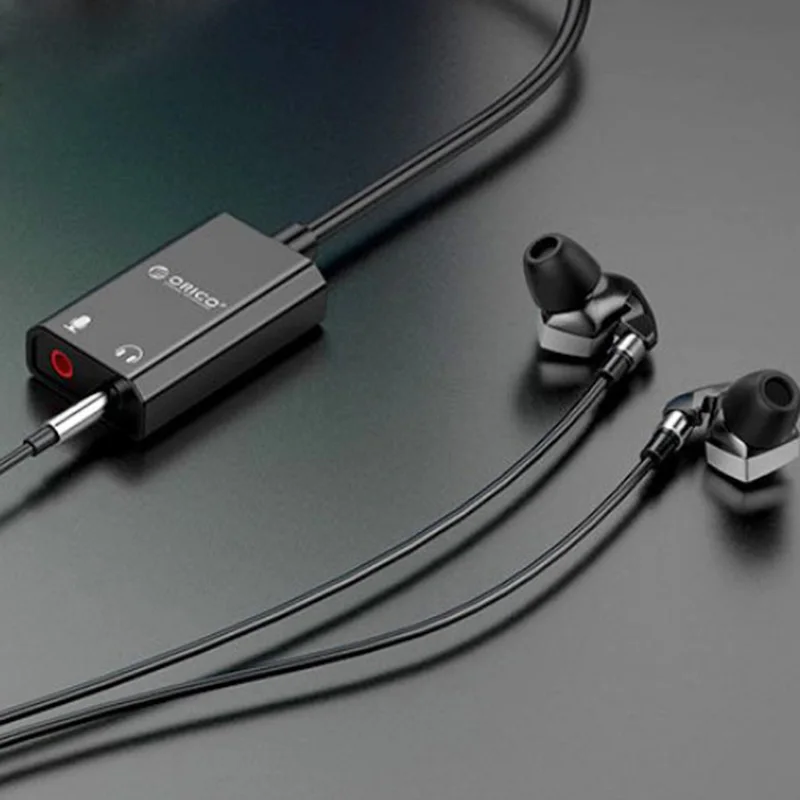 Orico Внешняя USB звуковая карта USB до 3,5 мм аудио адаптер для наушников микрофонная Звуковая карта для Compter Android Linux DirectSound 3D