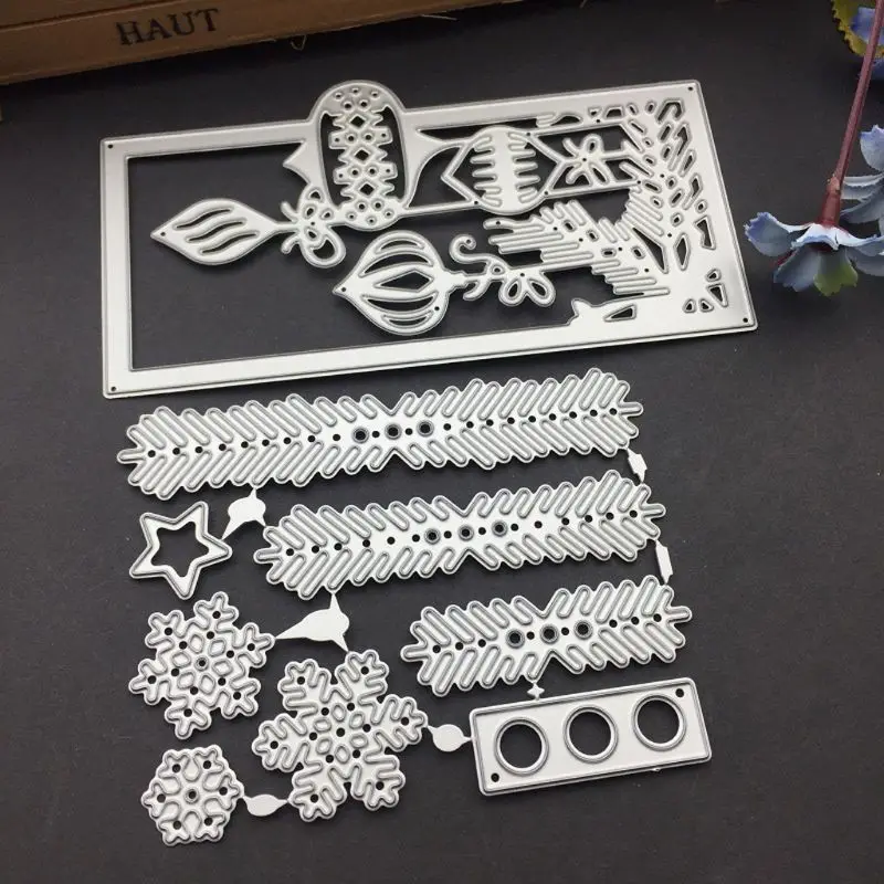 

1Set Christmas Snowflake Metal Cutting Dies Stencil DIY Scrapbooking Album Stamp Paper Card Embossing Crafts Decor