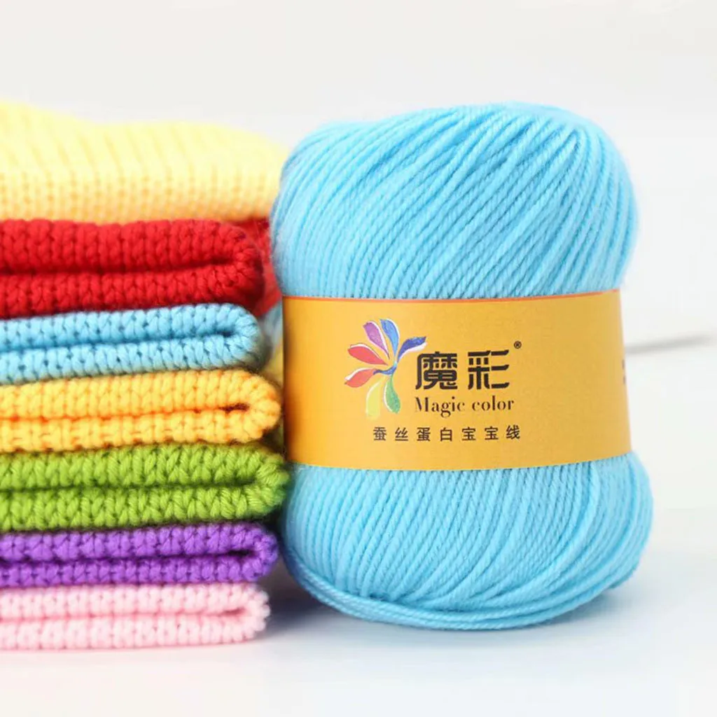 Детская молочная Хлопковая Пряжа пряжа для вязания крючком шерстяная теплая