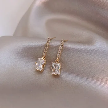 

earrings for women girls 2020 jewelry geometry long drop earrings pendientes mujer moda boucle d'oreille femme