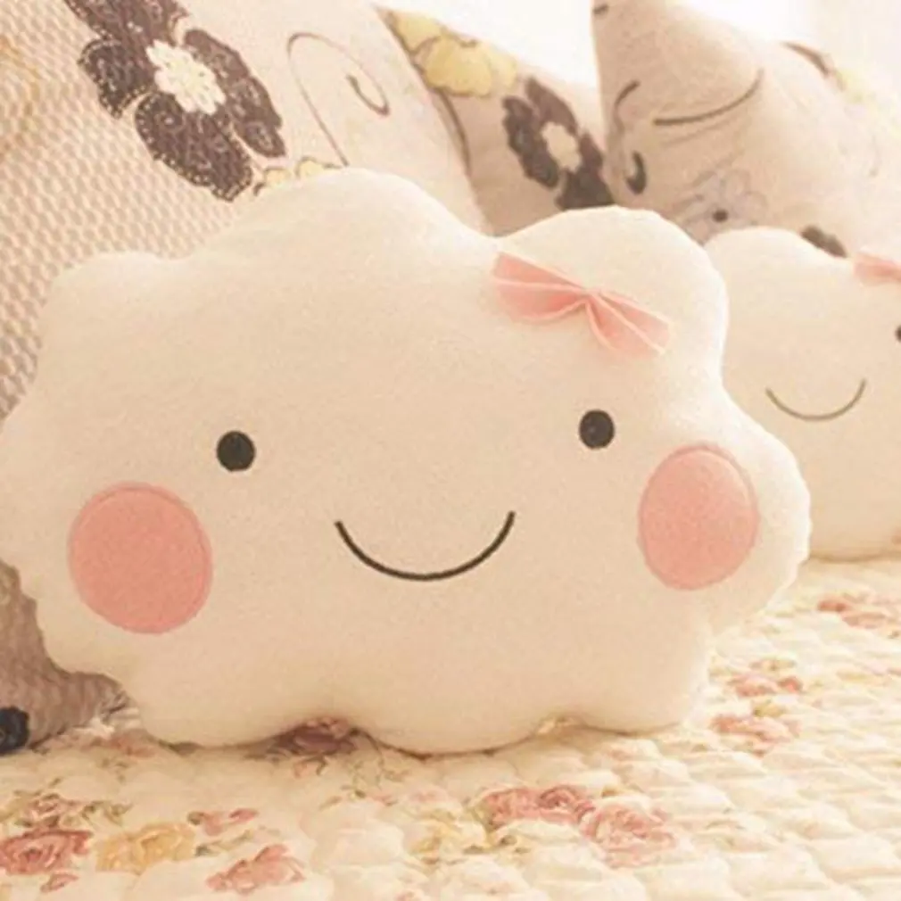 New Large Cartoon Cloud Plush Pillow super Soft Cushion Lovey Smile Cloud Stuffed Plush Toys For Children Baby Kids Girl Gift