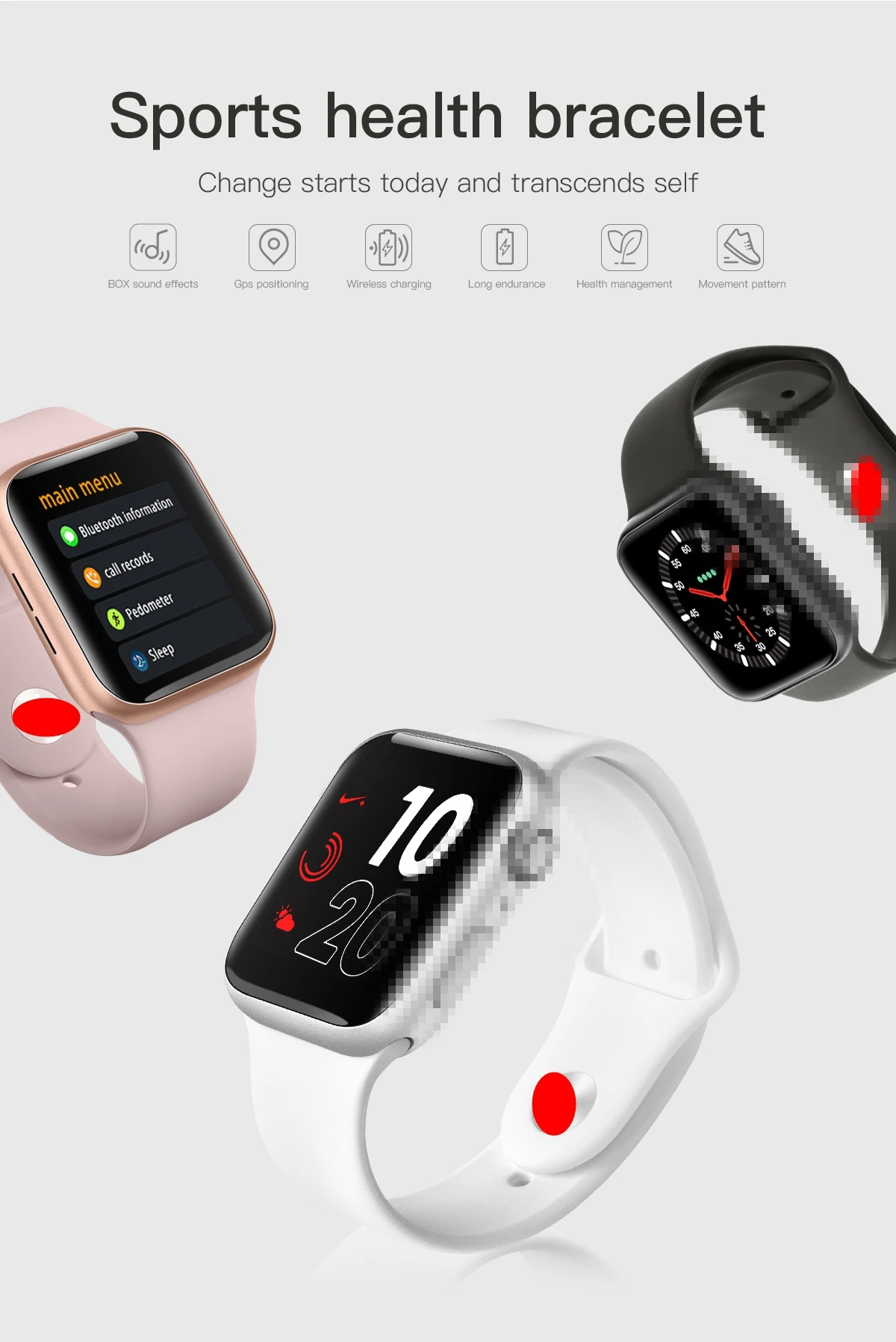 IWO 10 Plus 44 мм смарт-часы Bluetooth звонок коробка gps звук сердечного ритма для Apple IPhone Android PK IWO 8 9 10 не Apple Watch