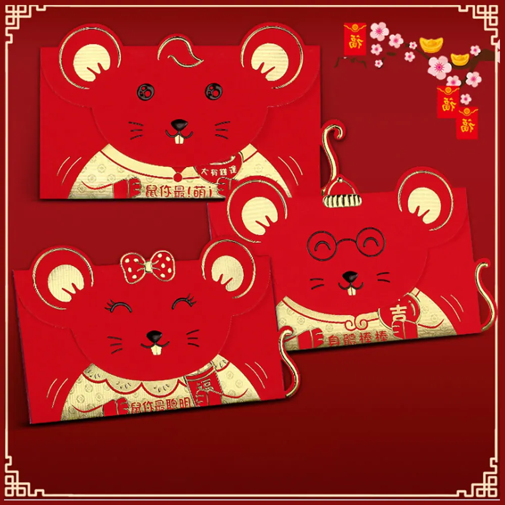 12 шт китайские новогодние красные карманные конверты деньги на удачу карманы для свадьбы Вечерние новогодние сумки новые