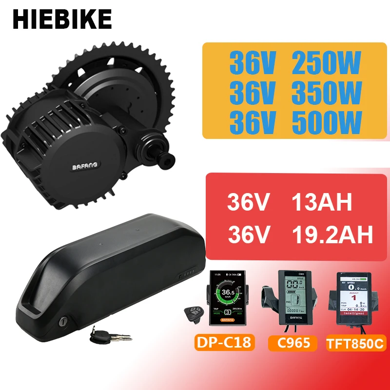 Ebike Kit dengan Baterai 36V 13/19.2ah Bafang BBS02 BBS01 36V 250/350/500W  Sepeda Listrik Kit Konversi 8FUN Mesin Set BBS02B|Motor Sepeda Listrik| -  AliExpress
