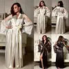 2022 Sexy Lingerie Women Silk Lace Long Robe Dress Pajamas Nightdress Nightgown Sleepwear ► Photo 2/6