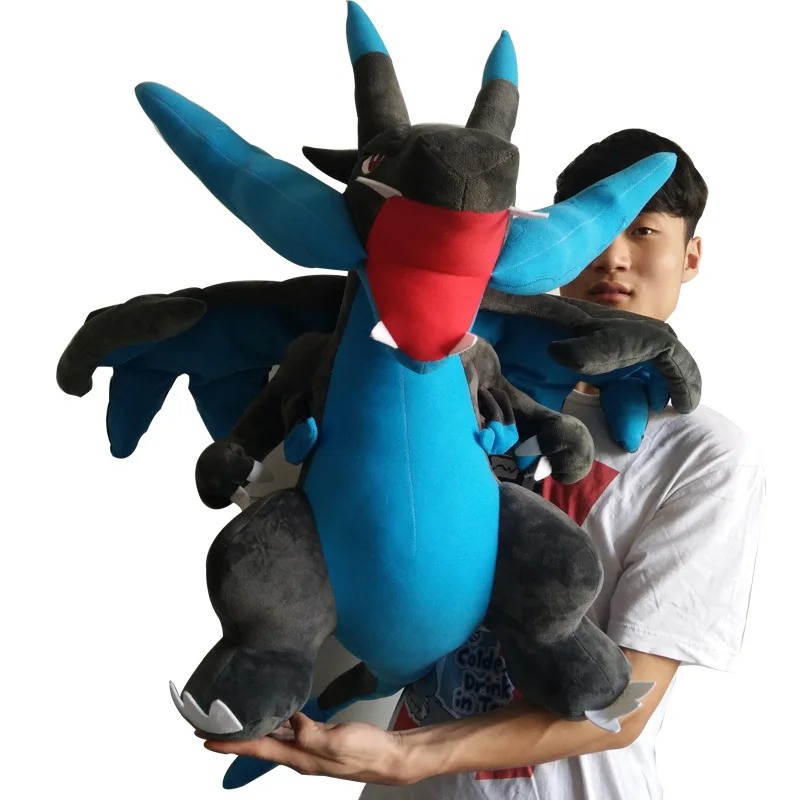 60 см 1,5 кг Большой размер Charizard Mega X Плюшевые игрушки Eevee коллекция моделей Ex Gx Мега куклы для детей Подарки