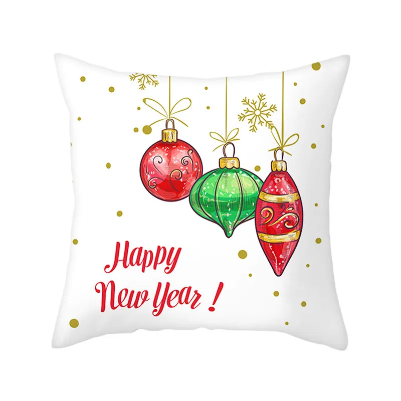 PC11859 Fuwatacchi Christmas Pillow Cover Deer Sock Cushion Cover Santa Claus Decorative Pillow Covers For Sofa Home Throw Pillowcases - Цвет: PC11859