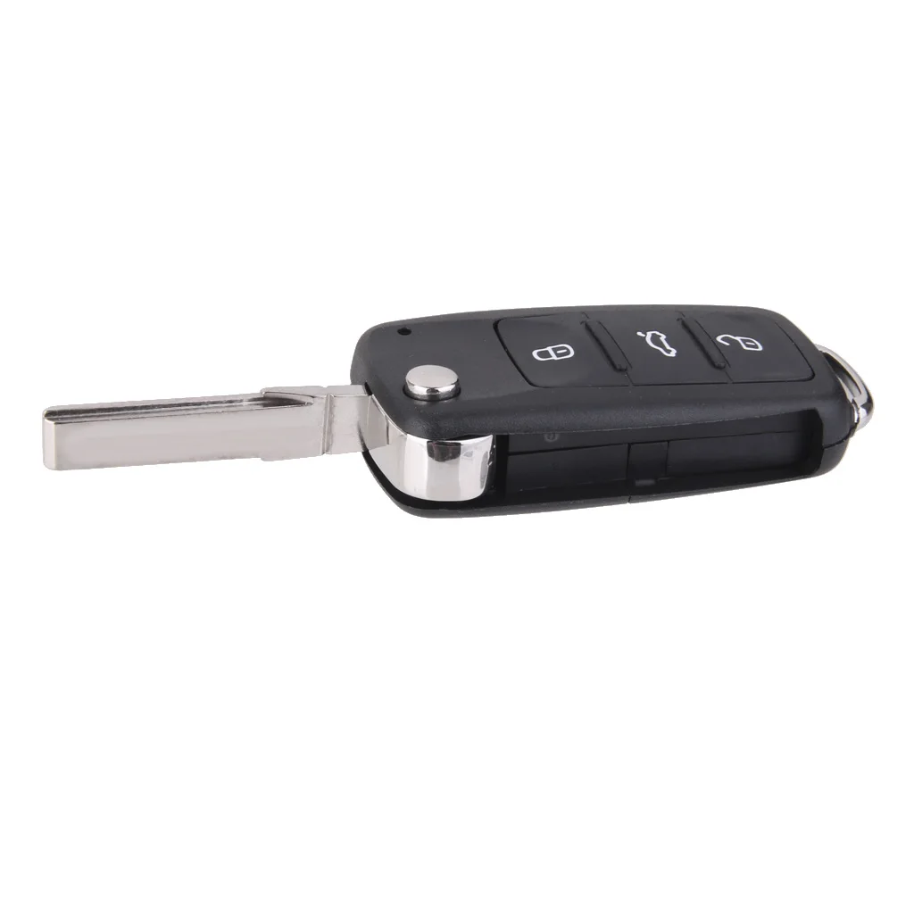 3 Button Car Key Fob Case Shell with Blade for VW GOLF MK6 Touareg Repair