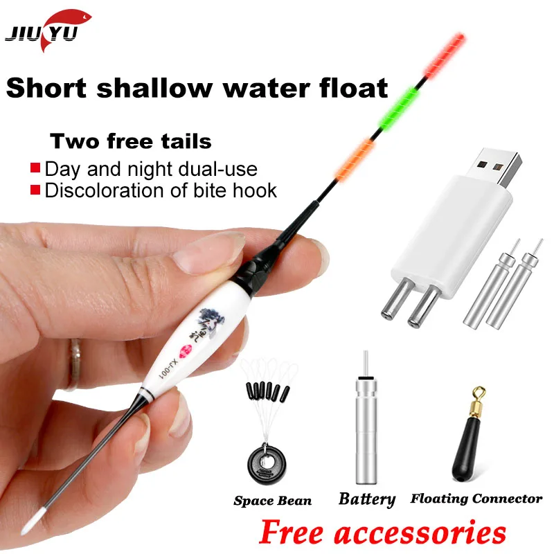 

Flat Water Carp Crucian Night Fishing Float 2Pcs/3Pcs charger LED Electric Float Light Fishing Tackle Luminous Electronic Float