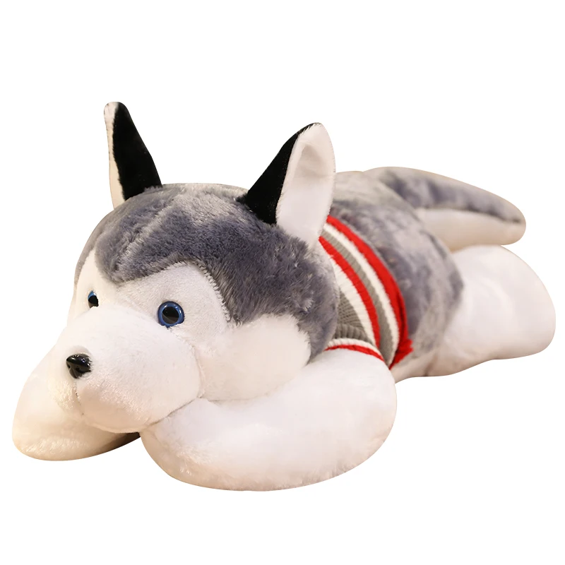 Husky Siberian Plush Toy Big Stuffed 20'' Animal Pillow Kid Partner Cushion Gift 