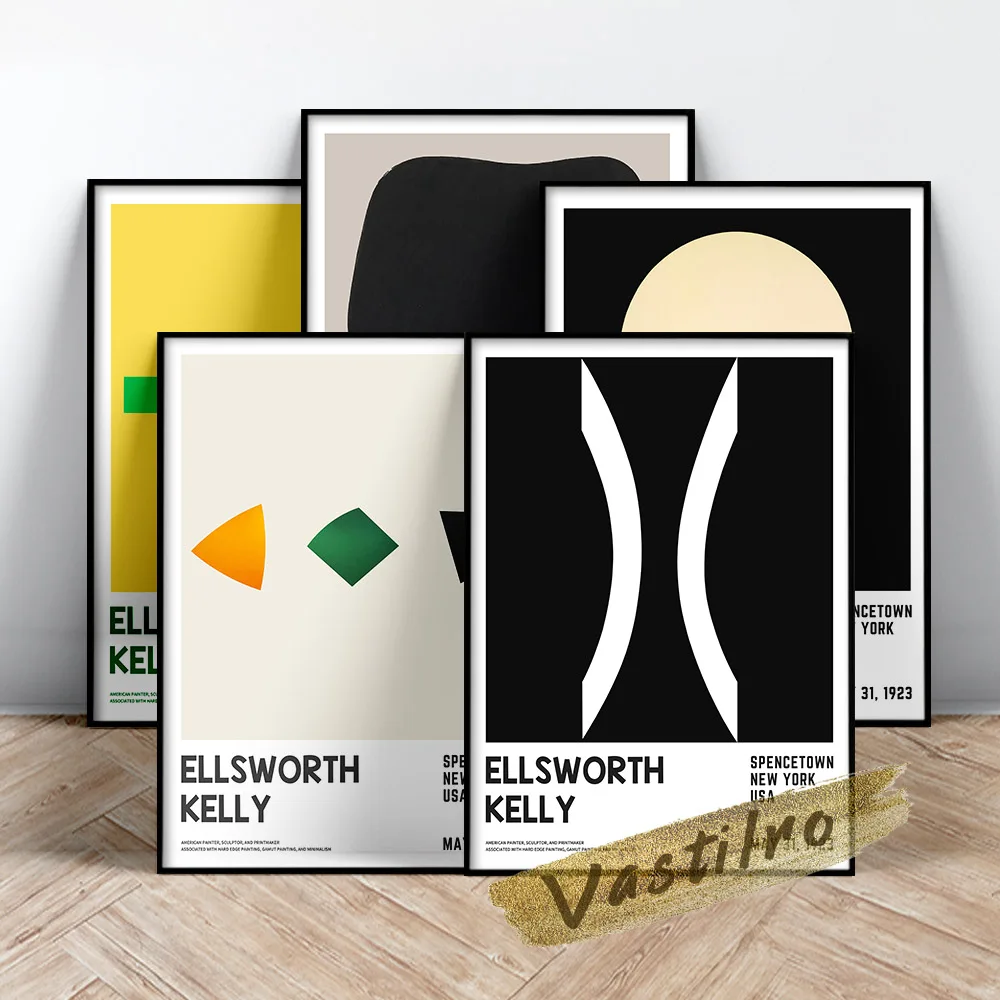 Постер Ellsworth Kelly винтажная Настенная картина абстрактные геометрические