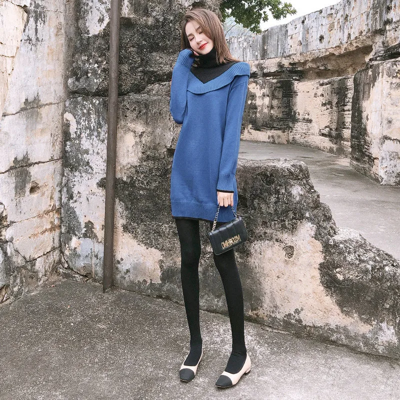 

Turtleneck Sweater Women 2019 Autumn Winter Long Sleeve Pullover Sweater Female Knitted Tops Jumper white color