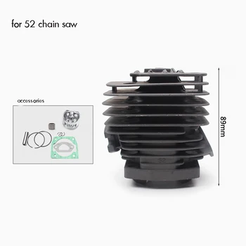 

45mm Big Bore Cylinder Head Piston Rebuild Kit Ring Pin Clips Assembly for 52 Chainsaw Universal Logging Saw Cylinder Fitting