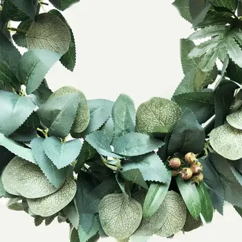 

Artificial Plants Rattan Ring Olive Branch Wreath Fruit Leaf Garland Decoration