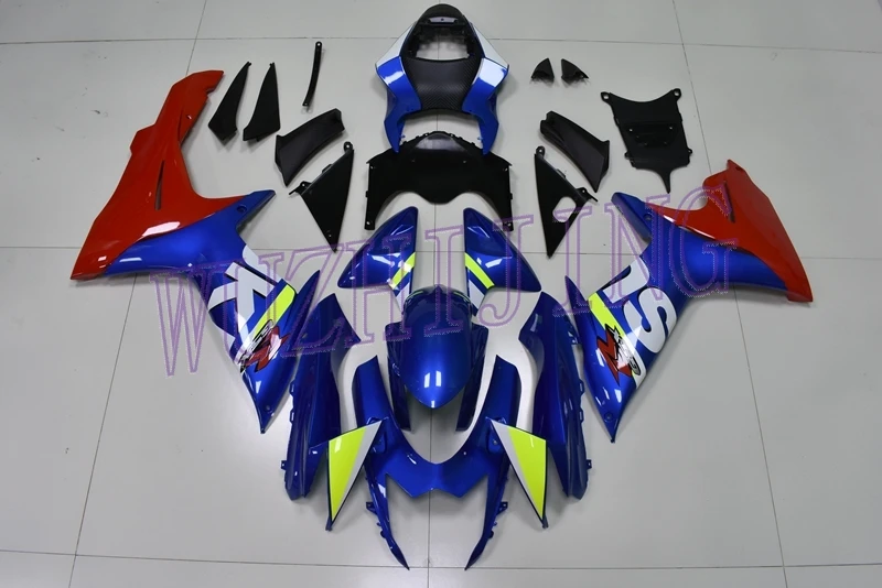 Мотоцикл обтекатель GSX R 600 Набор для всего тела GSXR600 13 14 синий и красный цвета Обтекатели GSX-R750 2011- K11