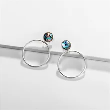 Круглая оправа, натуральный жемчуг, круглые подвески, серьги, модный бренд, Женские Ювелирные изделия, серебряные серьги-гвоздики