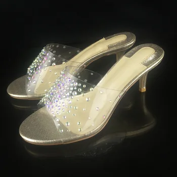 

Women Sandals Summer casual Sexy Gauze high heels open toe Sandals Comfortable Ladies Flip Flops