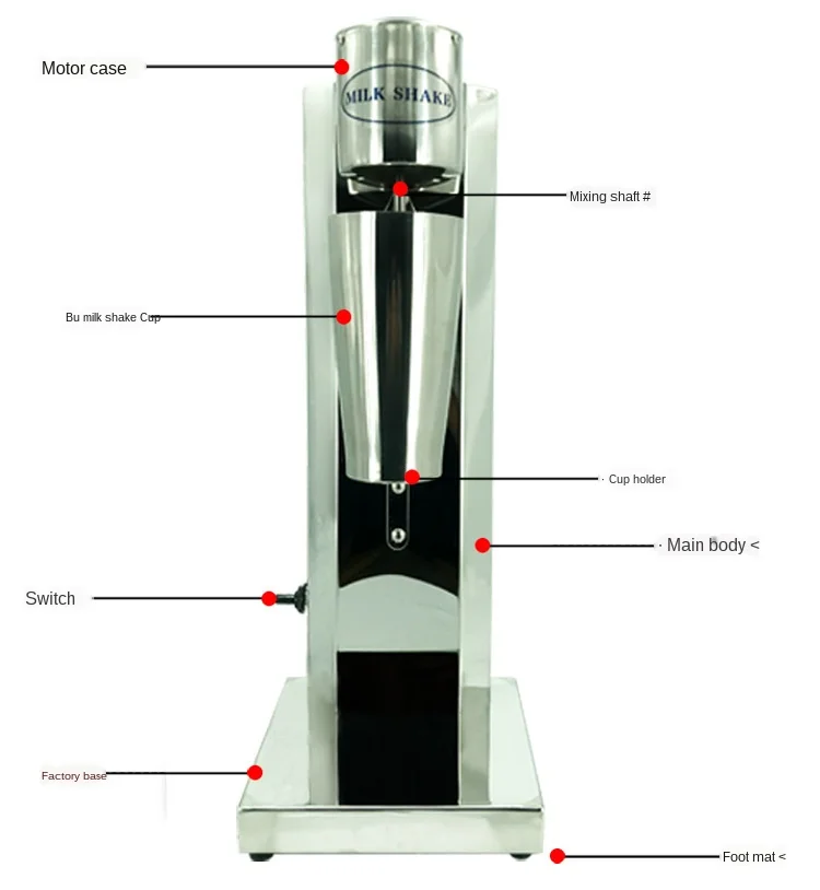 Commercial 110V Stainless Steel Single-Head Milkshake Machine Milk Tea Mixer Cocktail | Бытовая техника