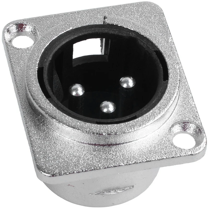 8 шт. в упаковке XLR Jack 3 Pin-panel Mount Jack серии D: 4 шт. женский размер XLR-F и 4 шт. мужской размер XLR-M