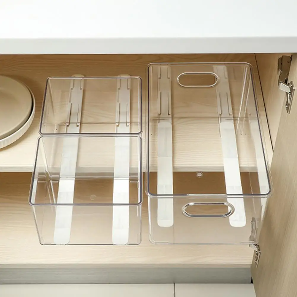 2Pcs/set Home Storage Rack Track Closet Slides Pullout Track Drawer Basket Pull Rail Home Kitchen Bedroom Storage Accessories