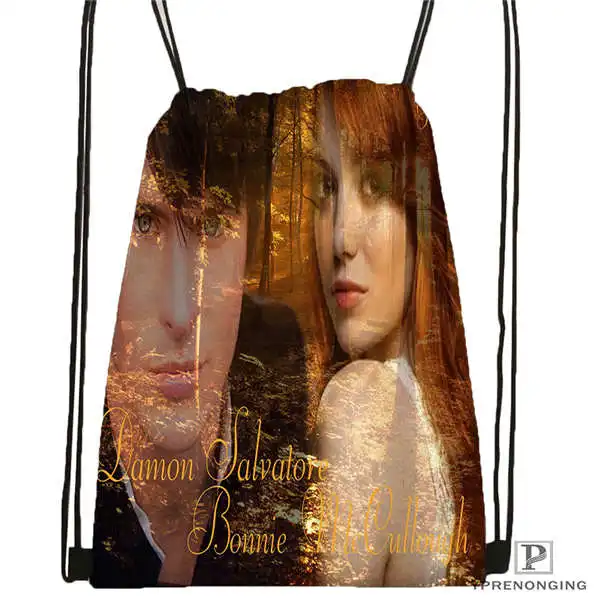 Drawstring Backpack Пользовательские the_vampire_diaries_ походная сумка на шнурке милый рюкзак для детей(черная спинка) 31x40 см#2018611-2(22 - Цвет: Drawstring Backpack