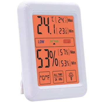 

Digital Hygrometer Indoor Thermometer, Humidity Gauge Meter Room Thermometer With Large Backlight Lcd Screen, Accurate Tempera