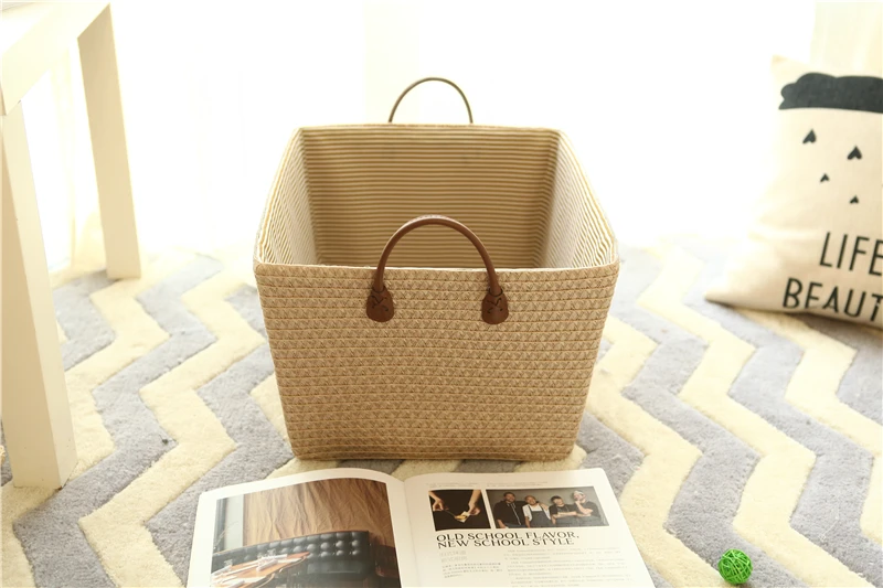 Household weaving laundry basket storage box hamper toy clothing store thickening storage box WF8101014