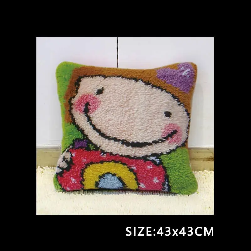 Красный Diy Borduurpakket Kussen Knooppakket Smyrna набор крючков с защелкой вышивка посылка Подушка Вышивка крестом подушки Foamiran для цветов - Цвет: Красный