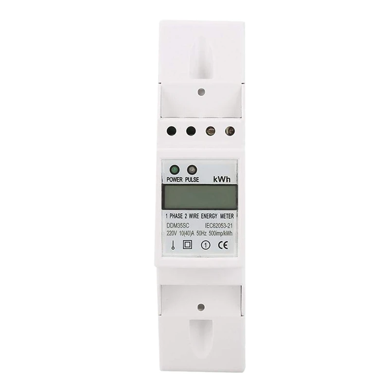 DDM35SC 10(40) 220 В счетчик энергии, прочный однофазный 2P lcd din-рейка кВт/ч Ватт час счетчик энергии для дома промышленный