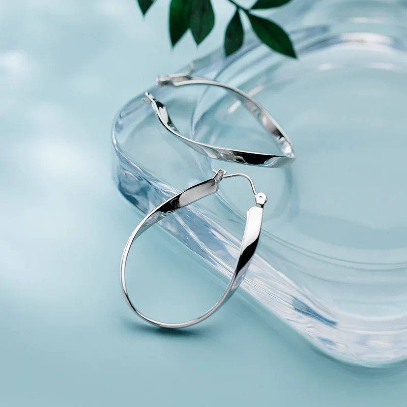 925 Серебряные Обручи Серьги Серебряные украшения Boho корейские серьги Brincos Pendientes винтажные очаровательные серьги для женщин Oorbellen