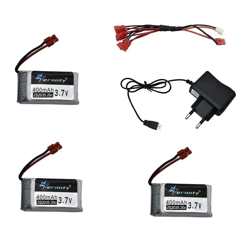 3,7 V 400mah Lipo батарея+ зарядное устройство для SYMA X15 X5A-1 X15C X15W RC Дрон вертолет запасные части 3,7 v перезаряжаемая батарея 702035 - Цвет: Green