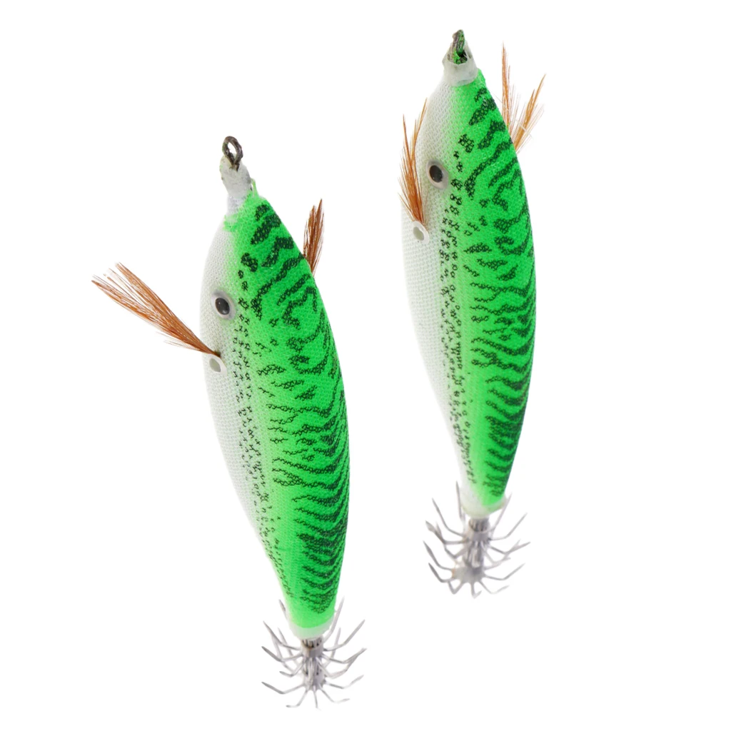 2 Pcs 11 cm/14.7g Squid Cuttlefish Lure Hook Lifelike 3D Eyes Specially-Designed Shrimp Shape Bionic Fake Fish Bait Dropshipping