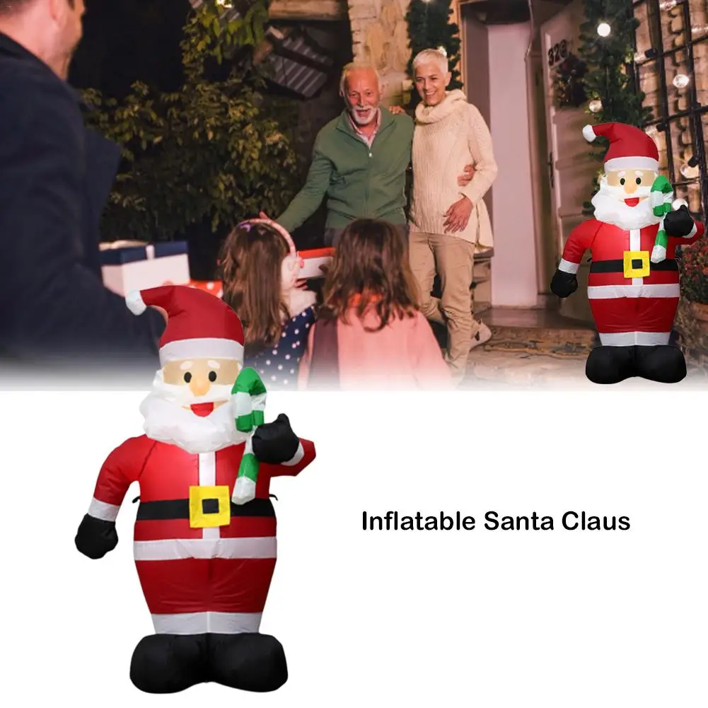 

Christmas Decorations Event Venue Layout Props 1.2m Inflatable Small Cane Santa Claus Low-noise