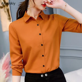 

Shirts Women Spring Summer Trendy Korean Style All-match Simple Chic Work Wear High Quality Office Lady Womens Blouses Soft Thin