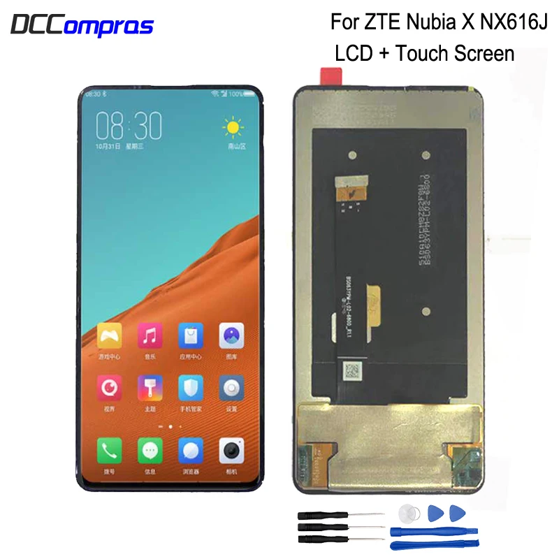 

6.26" Original For ZTE Nubia X NX616J LCD Display Touch Screen Digitizer Replacement For ZTE Nubia X Repair Parts Free Tools