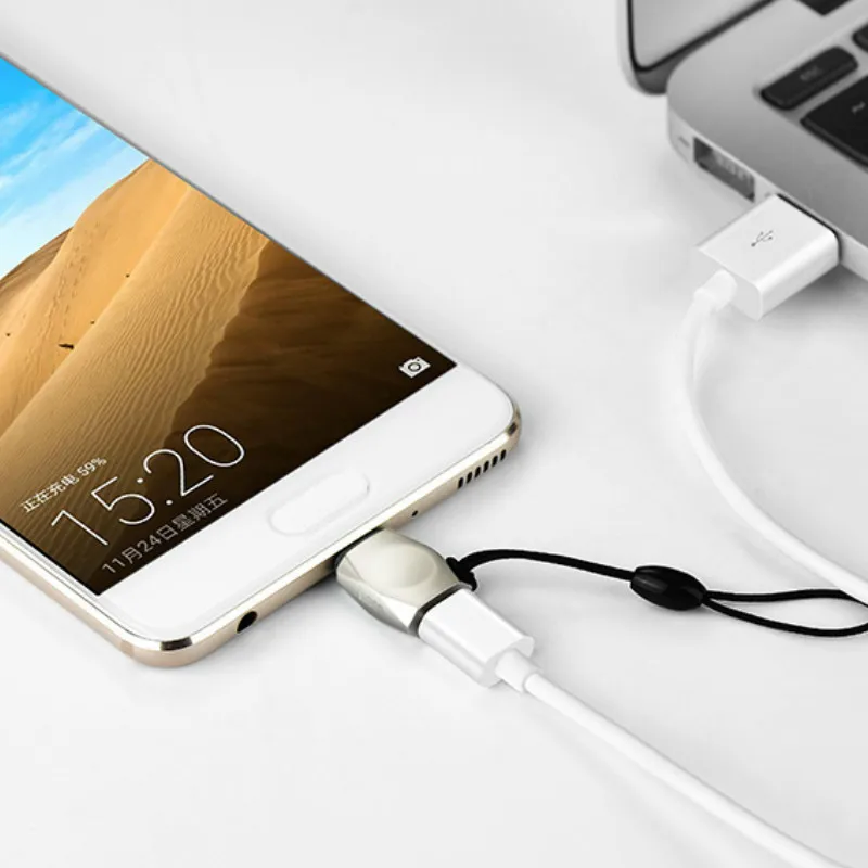 Шнур для связки ключей usb type C адаптер OTG Micro USB Женский Для type C штепсельный преобразователь, адаптер USB-C для huawei Xiao Mi