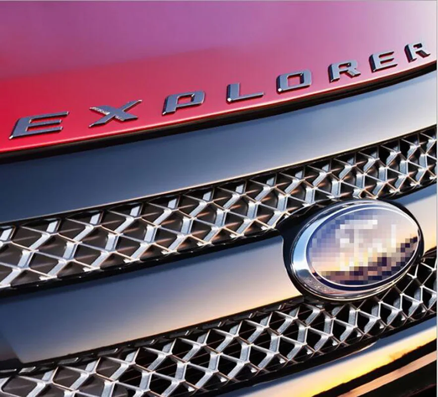 Автомобильная хромированная эмблема капота 3D логотип буквы Стикеры для FORD EXPLORER