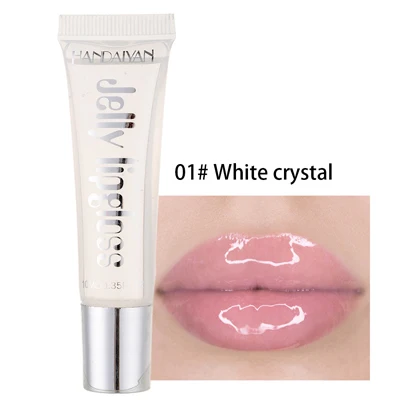 Увлажняющий блеск для губ, длительное мерцание, блеск для губ, жидкий блеск для губ, макияж, объем, блестящий витамин, тинт для губ, желе, губы - Цвет: 01 White Crystal