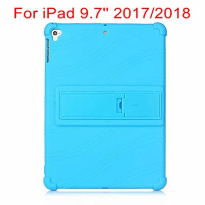 Силиконовые Чехлы для iPad Air2 чехол Funda чехол Полная защита тела Регулируемая подставка для iPad 9,7 Pro 9,7 - Цвет: Sky Blue