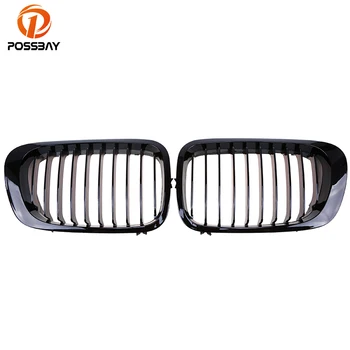 

POSSBAY Car Front Center Wide Kidney Hood Racing Grilles for BMW 3-Series E46 Coupe 1999-2003 Pre-facelift Gloss Black Grill