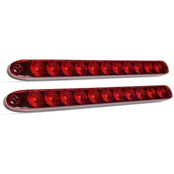 

16 Inch 11 LED Red Trailer Light Bar for Park Stop Turn Signals Tail Brake Light Compliant IP67 Waterproof Truck Trailer Marker