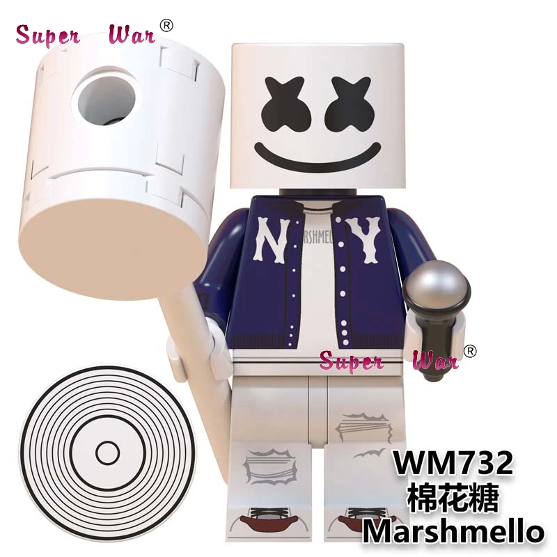 WM732 50 шт. популярные DJ королева лидер певица поцелуй Группа строительные блоки игрушки для детей подарок для детей - Цвет: WM732
