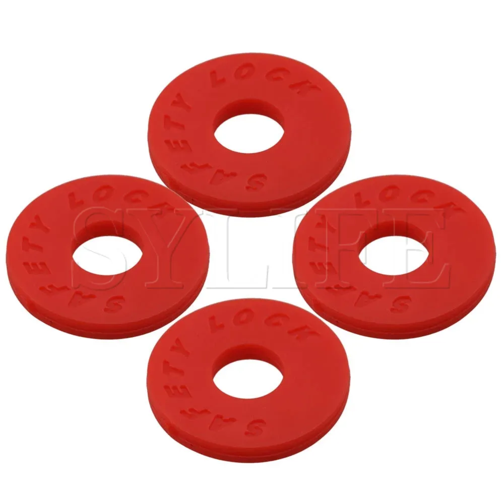 10Pieces Guitar Savers Strap Lock 25mm OD 9mm ID Musical Accessory Red|Детали и аксессуары для гитар| |