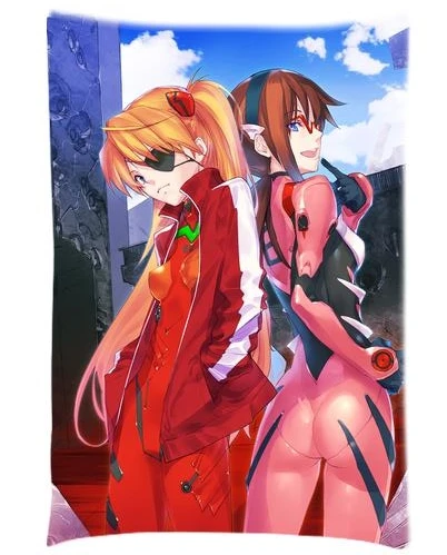 S19 Аниме Neon Genesis Аска Лэнгли сорью»(Evangelion Подушка Чехол персонажей Аска Рей Аянами Чехлы прямоугольник двух сторон Наволочки Чехол - Цвет: S19