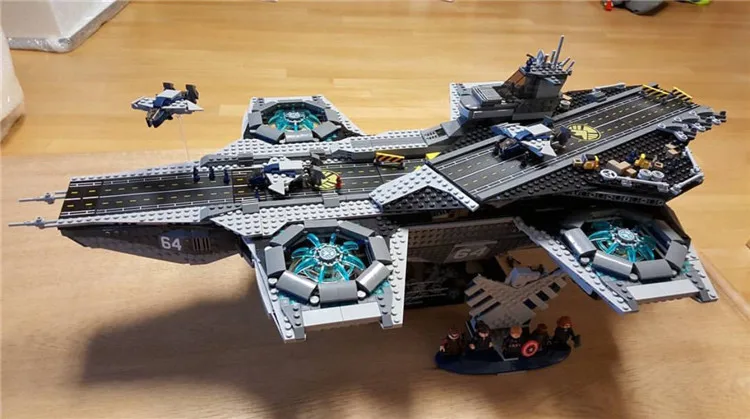 07043 3057 шт серия Marvel The SHIELD Helicarrier строительные блоки кирпичи детские игрушки рождественские подарки 76042